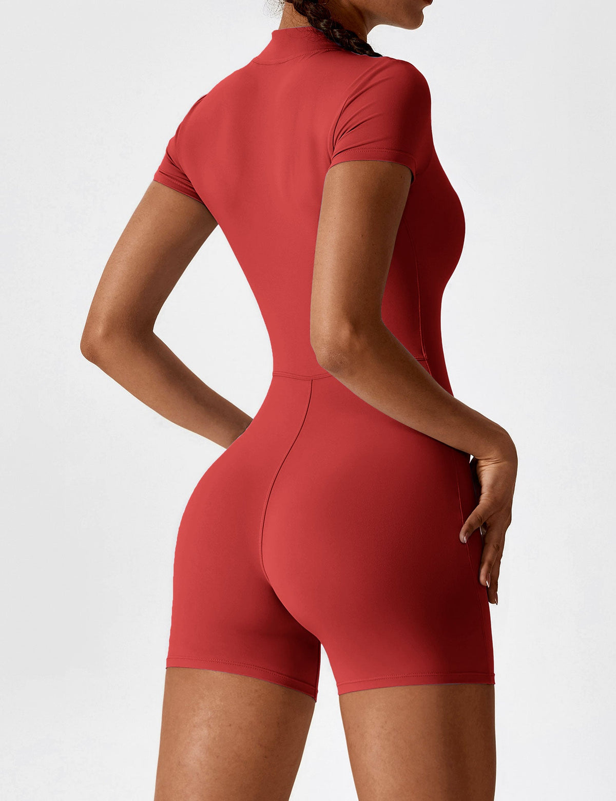 Body corto FORME CoreFlex manga corta con cremallera