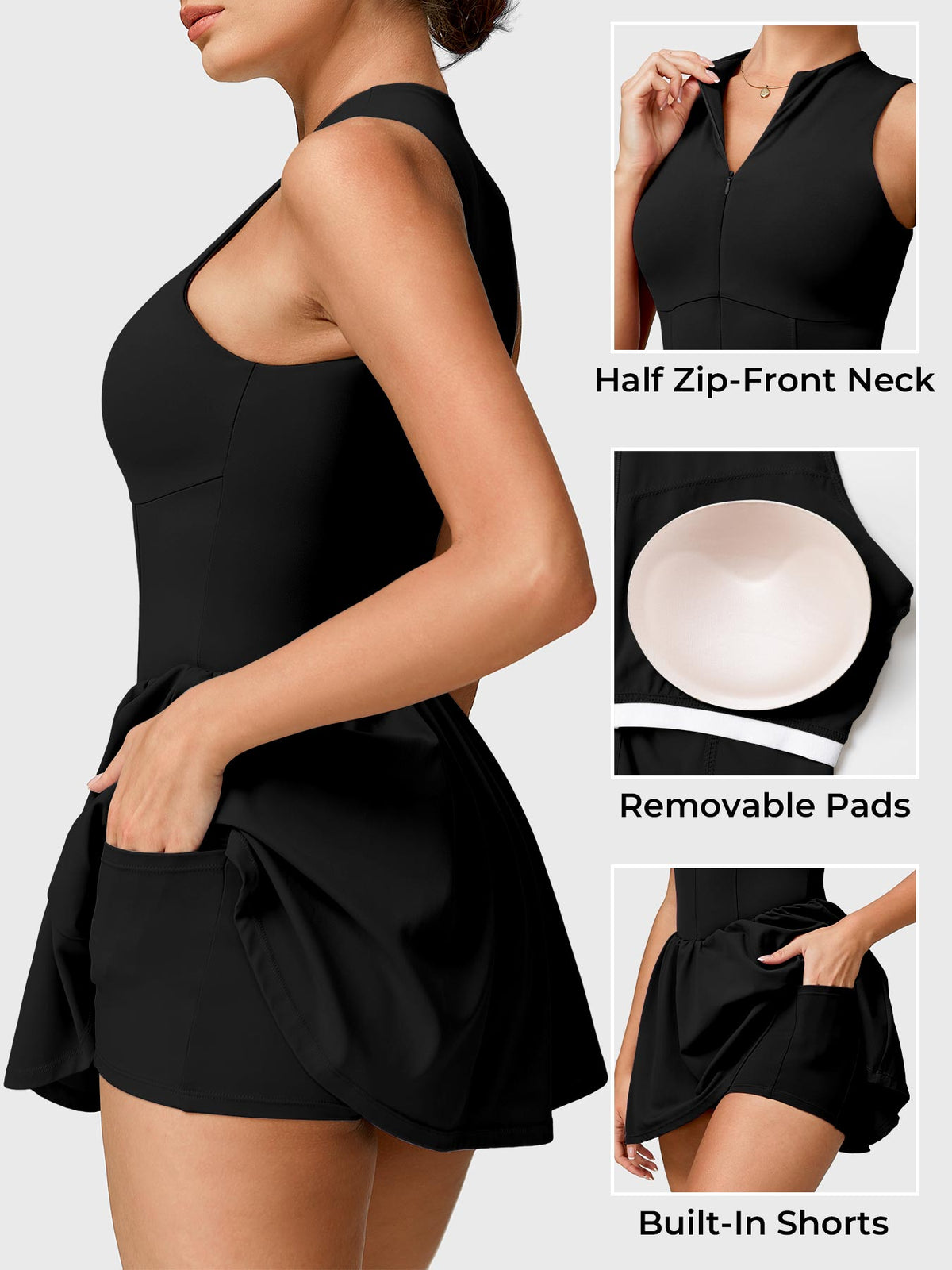 Vestido de tenis FORME CoreFlex con cremallera