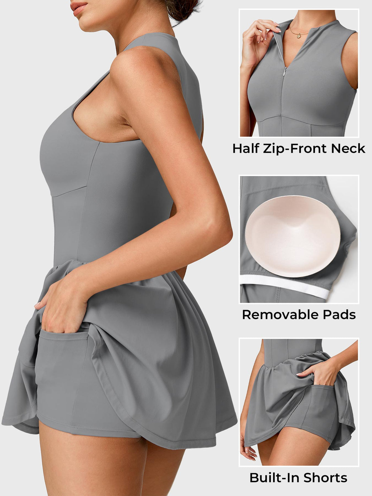 Vestido de tenis FORME CoreFlex con cremallera