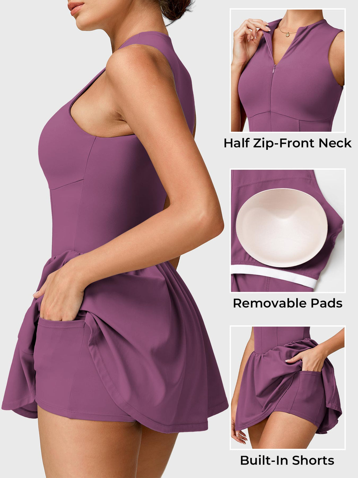 Vestido de tenis FORME CoreFlex con cremallera