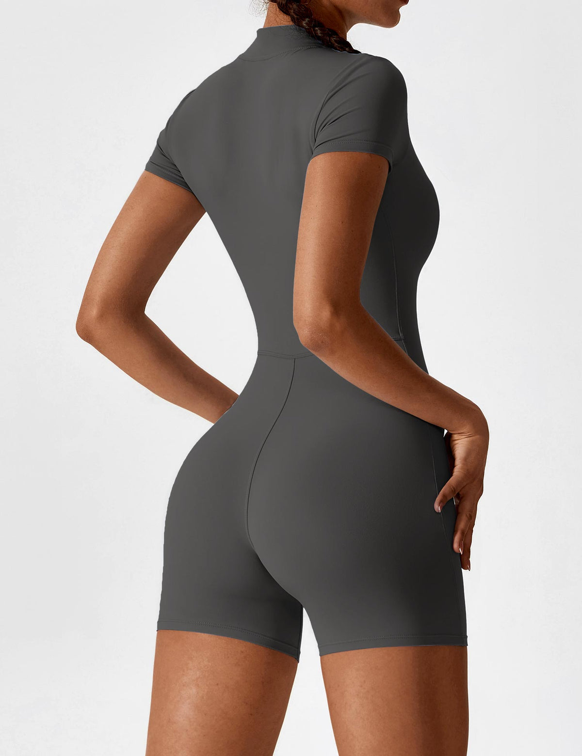 Body corto FORME CoreFlex manga corta con cremallera