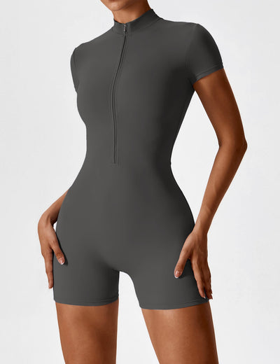 Body corto FORME CoreFlex manga corta con cremallera