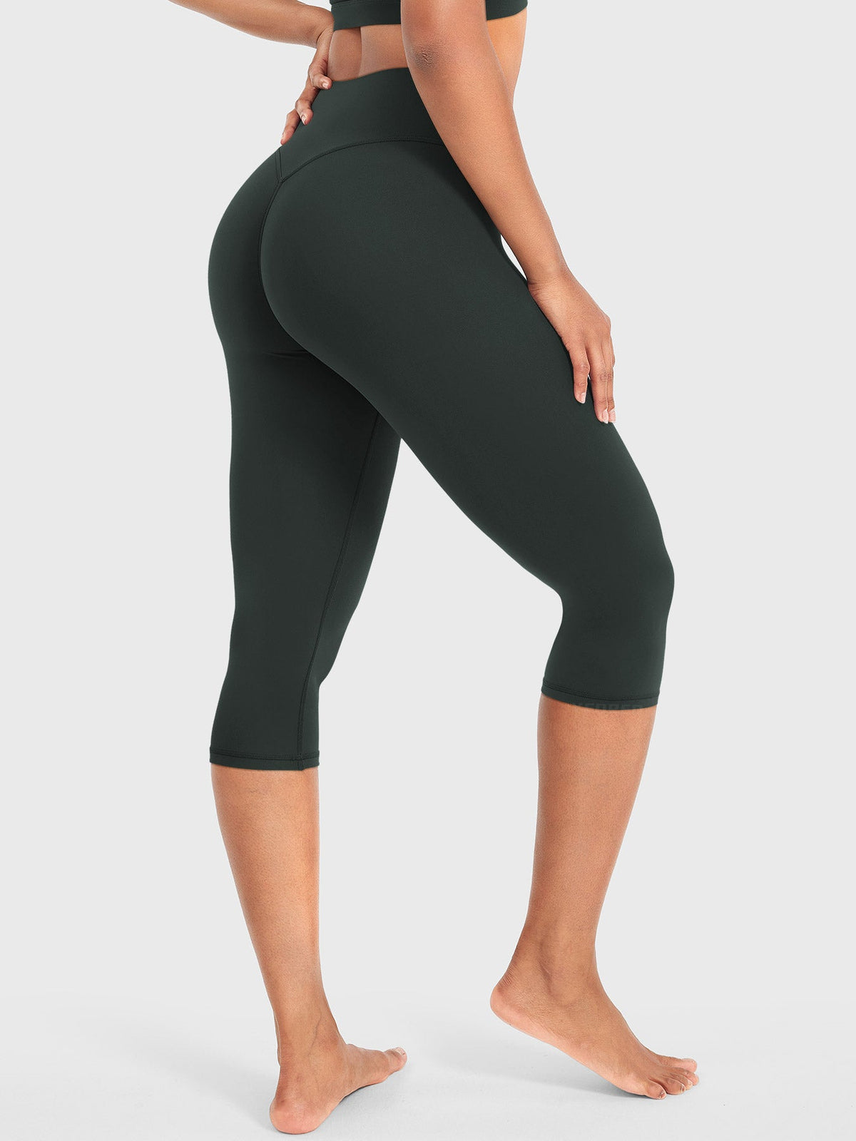 Leggings Capri Forme Ease talle alto fruncido 17"